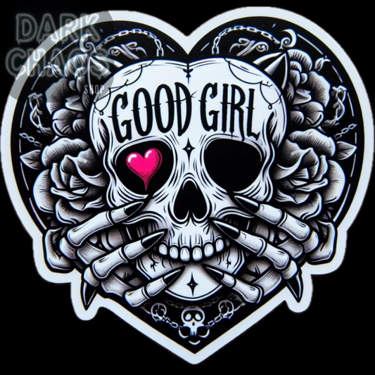 Good Girl Skull STICKER