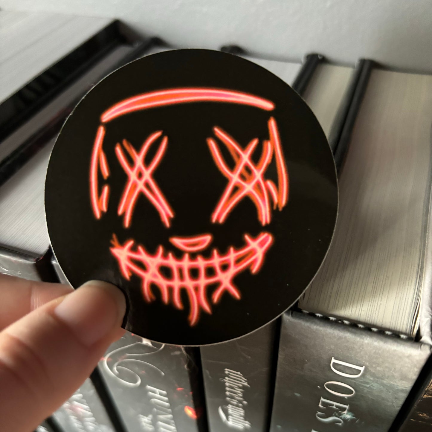 ORANGE Purge Mask STICKER