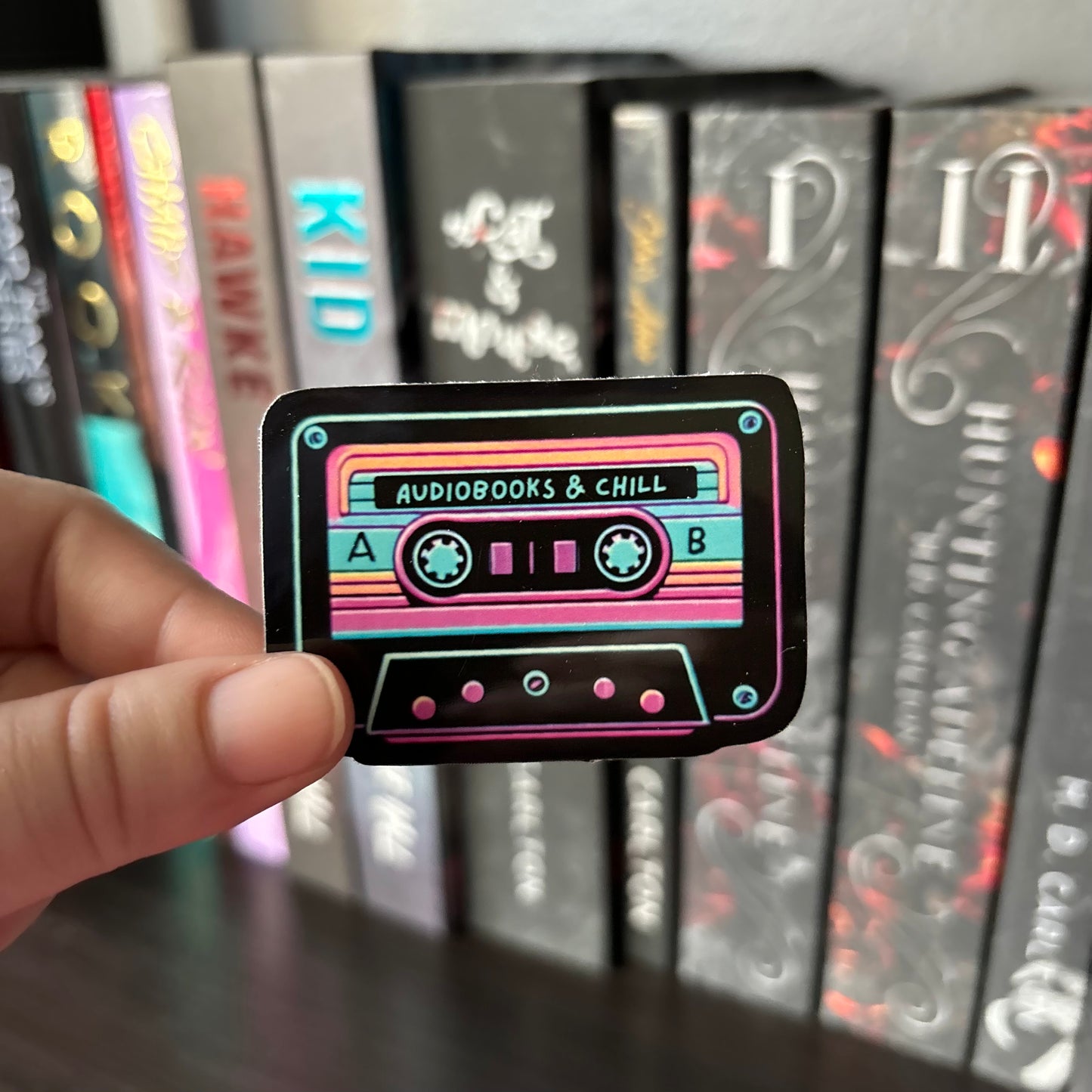 Audiobooks & Chill Pink STICKER