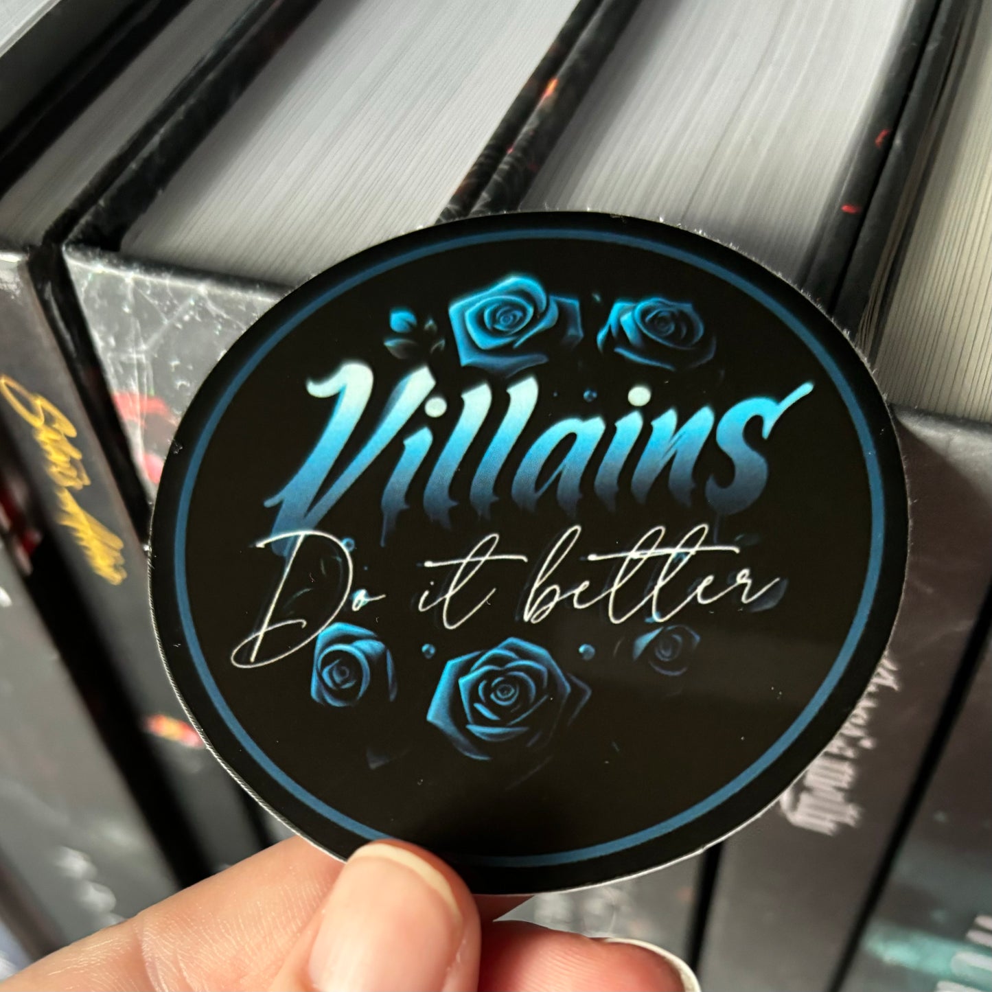 Villains Blue STICKER