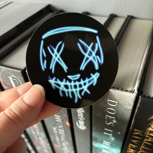 BLUE Purge Mask STICKER