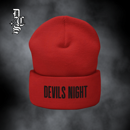 Devils Night RED Beanie