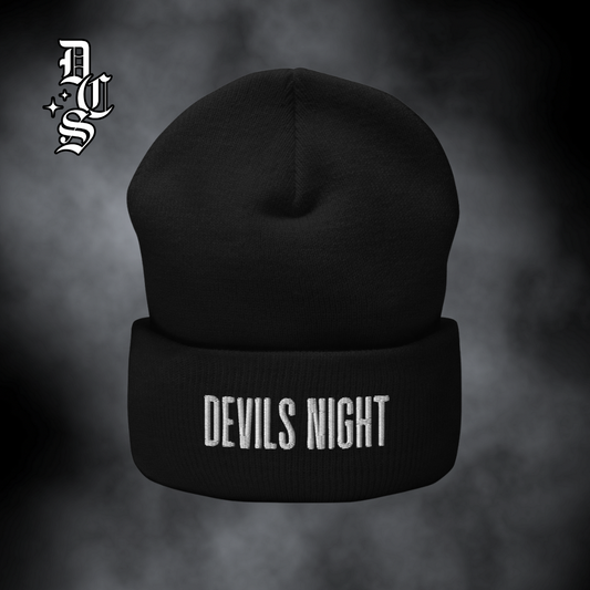 Devils Night BLACK Beanie