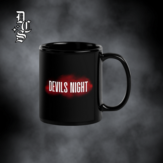 Devils Night Black Glossy Mug